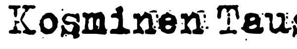 Kosminen Taustasateily font preview